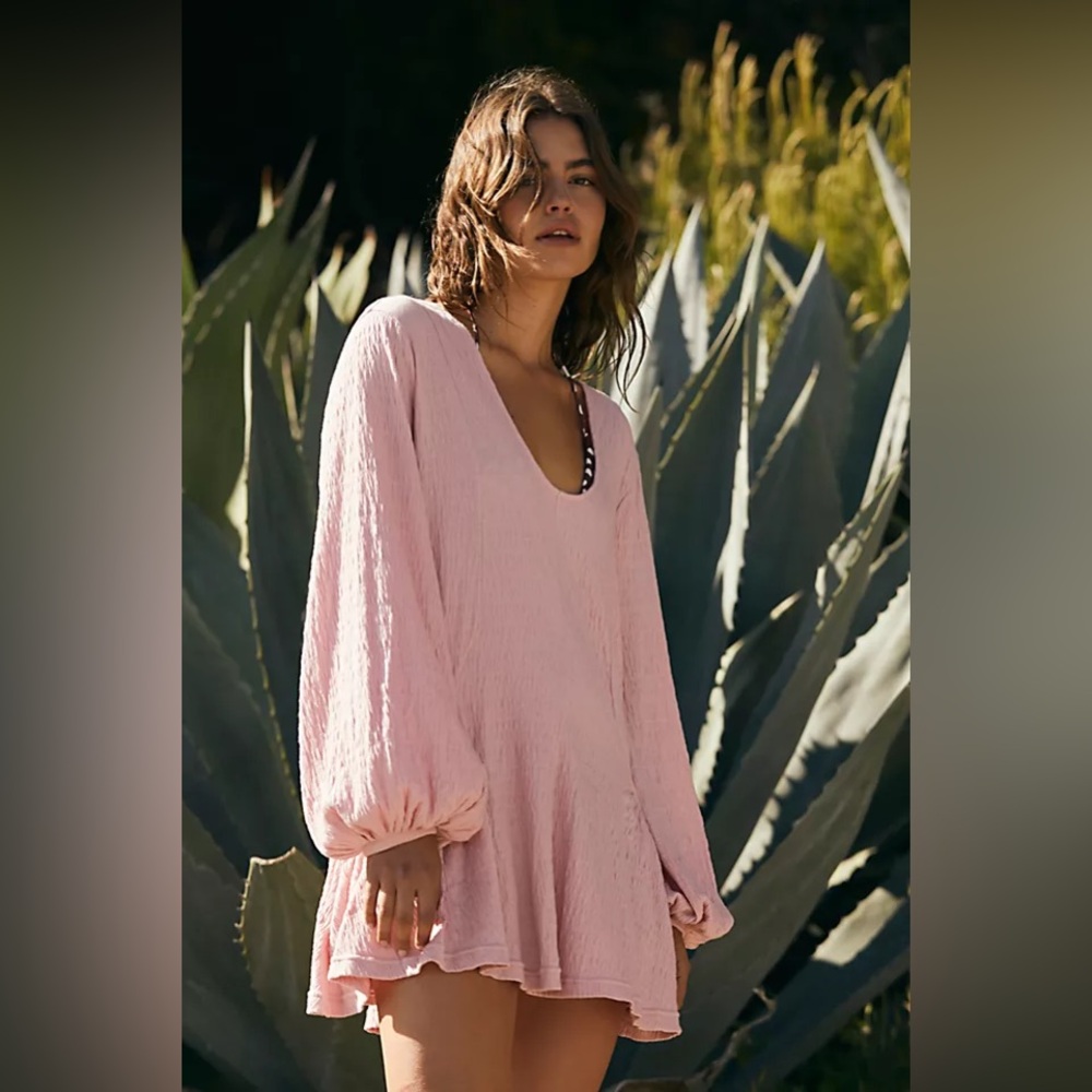 Free People Light Pink Mini Dress - Picture 3 of 4
